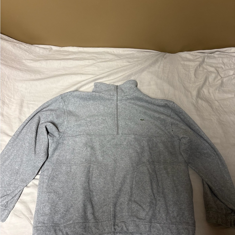 Lacoste Gray Zip-Up Men's Sweater